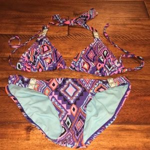 Xhilaration Purple Print Bathing Suit 👙
